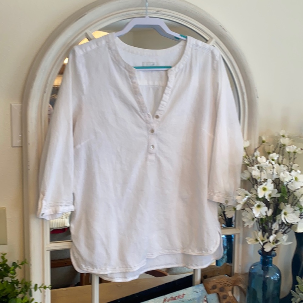 White cotton top J Jill